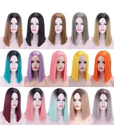 Shop This Is A Wig Pink Short Straight Synthetic Wig - Women's Blunt Cut 14 Inches for Role Play & Everyday Use - Buy Online on GoSupps.com