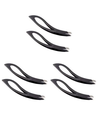 FRCOLOR 6 STK Best eyebrow tweezers tweezers for men eyebrow tweezers with beveled tip tweezers for eyebrow clips hair removal device eyebrows gowns man main blackx3st mx3pcs