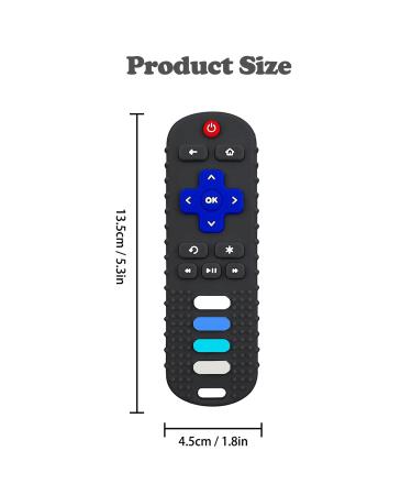 ERSIHUA 2-Pack Baby Teething Toys - TV Remote Control Shape Silicone Teething Toys for Babies 0-18 Months BPA-Free (2 Pack, Black) - Buy Online on GoSupps.com