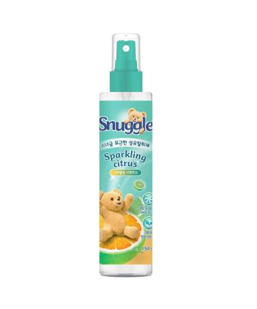 Snuggle Original Fabric Deodorizer 5.1 fl oz (150 ml) (Sparkling Citrus Scent) Made In Korea - For Clothes Carpets Car All Around - Reduces Lint by 25% Skin Irritation Tested