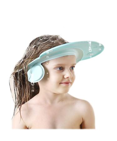 Children Bath Shower Cap wash Shampoo Visor Shield hat Prevent Water Entering The Eyes and Ears Bathing tub Head Hair Rinser Protection Kids Toddler Baby (Blue)