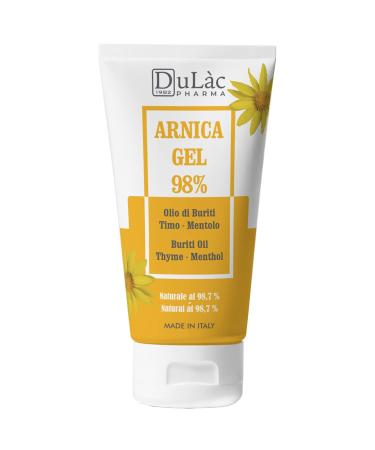 Arnica Gel for Bruising and Swelling Maximum Strength (98%) 1.7 Fl Oz for Muscle and Joint Relief, Cool Effect and Natural Formula, Dermatologically Tested - Dulc Made in Italy