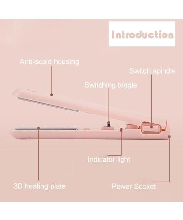 Mini 2 in 1 Curling Iron & Hair Straightener | Portable USB Plug-in Ceramic Hair Curler for Short & Long Hair - Green - Buy Online on GoSupps.com