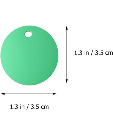 Milists 25-Piece Aluminum Alloy Blank Tags for Pets - DIY Round Traction Rope Accessories (7.5cm/1.4in Green) - Buy Online on GoSupps.com