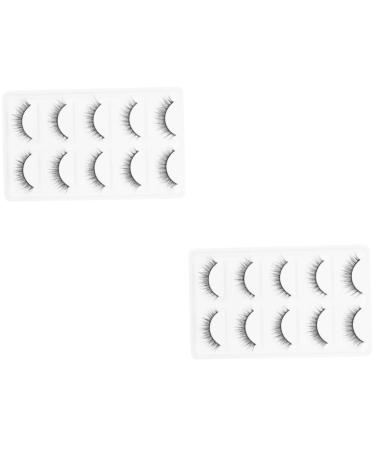 Beavorty 10 Pairs Short Eyelash thick cross eyelashes natural look eyelashes reusable eyelashes 3D Eyelashes lash cosmetics Makeup Eyelash Fake Lashes manual extend 6d artificial fiber