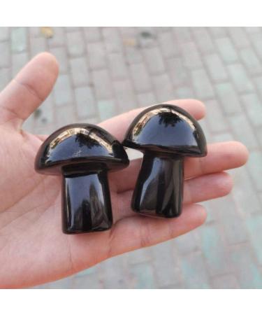 Natural Black Obsidian Mushroom Hand Carved Stone Mushroom for Home Decoration (Color : 1pc) - Buy Online on GoSupps.com