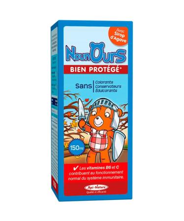 WELL PROTECTED TEDDY 150ml | Kids Syrup for Strengthening Defenses - Children's Vitamins with Propolis and Echinacea - Gluten Free Sweetener Free With Agave Syrup | Api-Nature