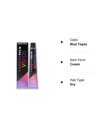 Pravana ChromaSilk Vivids Blue Topaz Hair Color 3.04 Fl Oz - Long-Lasting Vibrant Formula for Unisex - Buy Online on GoSupps.com