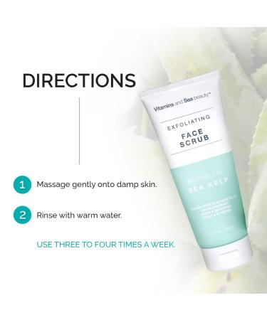 Sea Beauty Hydrating Exfoliating Face Wash Scrub with Monoi Oil and Sea Kelp - 5.1 Fl Oz - Buy Online on GoSupps.com