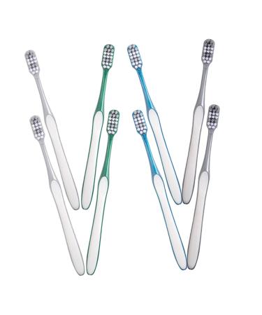 FRCOLOR 8pcs Tooth Stain Reduction Toothbrush Handheld Toothbrushes Fine Bristles Toothbrush Manual Cleaning Camping Toothbrush Large Head Tooth Travel Small Toothbrush Portable