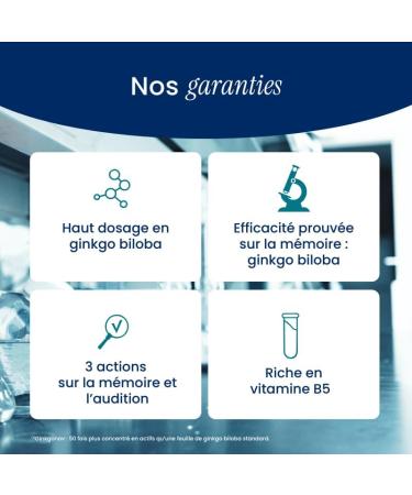 NaturAvignon | Ginkgo biloba | m moire | concentration I audition I compl ment alimentaire | fort dosage I vitamine B5 | 30 jours Audition & M moire - Buy Online on GoSupps.com