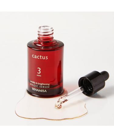 Whamisa Fresh Cactus Magic Serum 99.9% Natural 35.66% Organic Opuntia Ficus-Indica Cactus Extract Instant Wrinkle Remover Anti aging serum for Face & Eye Moisturizing Repairing 33ml - Buy Online on GoSupps.com