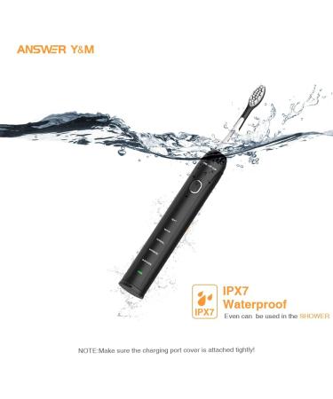 Ultra-Quiet Electric Toothbrush for Adults - 39 000 VPM 50 Days Battery Life Black - Buy Online on GoSupps.com