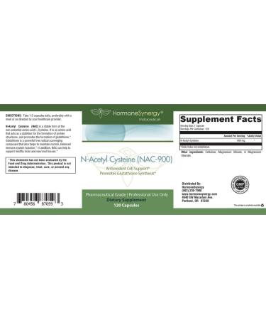 NAC N-Acetyl Cysteine 900mg Capsules | 120 ct | Antioxidant and Immune Support - Buy Online on GoSupps.com