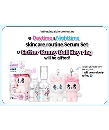Shop Esther Bunny Limited Edition Serum Set: CG Toning Glutathione & ER Firming Retinol with Free Doll Keyring - International Shipping Available - Buy Online on GoSupps.com