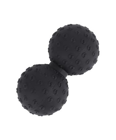 Yoga massage ball body massage device Fascia roll Fitnessball Gymnasium Balls ice hockey peanuts roll foot-hand era massage roller peanut massage roller fascia lip gloss 12x6.3cm black