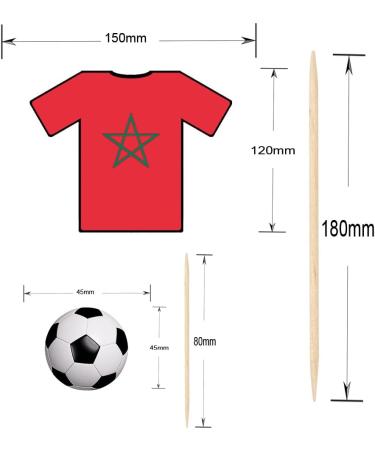 Morocco Football Party Food & Cupcakes Picks Decorations Toppers World Cup 2022 (pack of 14) - Buy Online on GoSupps.com