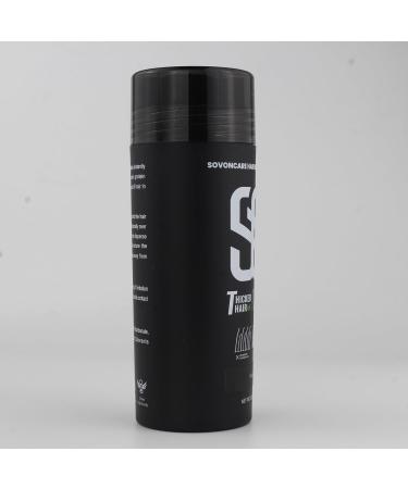 SOVONCARE Hair Fibers for Thinning Hair Black Hair Building Fibers for Bald Spots Undetectable & Natural Conceals Hair Loss Fill In Fine Hair Powder Hair Thicker Instantly for Women & Men 28g (Aubrun) - Buy Online on GoSupps.com