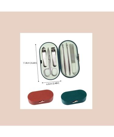 Manicure Kit Built-in Nail File Portable Nail Clippers Sharp Nail Clippers Man and Woman Home Use 6-Piece Green Red Nail Clippers Kit (Color : A) - Buy Online on GoSupps.com