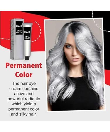 Silver Gray Hair Dye Cream Light Gray Silver Color Cream Dye Hair Gray Color Smokey Grey Permanent Hair Dye Silver Gray Natural Hair Dye Cream Silver Gray Hair Dye Unisex Silver Hair Dye - Buy Online on GoSupps.com