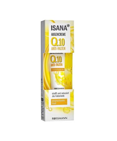 Isana Q10 Eye cream 15 ml for demanding skin Q10 & Cornostickicker DS reduces the wrinkle depth*aqua glycerin ethylhexyl isononanoate methyl glucose sesquistears glycine soy oil pantheno