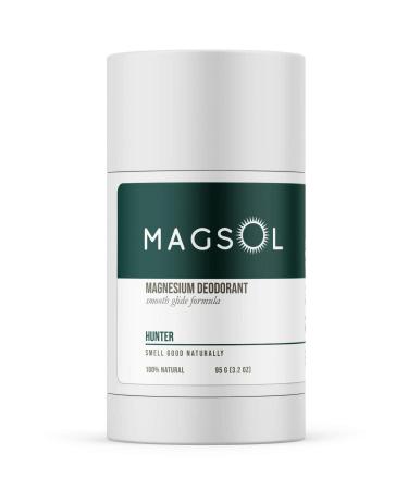 MAGSOL Natural Deodorant for Men - Aluminum Free Deodorant for Men Baking Soda Free 3.2 oz (Hunter)
