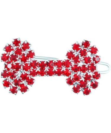 Diamond Dog Bone Hair Clip - 4-Pack | Princess Hair Accessories for Long-Haired Dogs & Cats - International Shipping Available - Buy Online on GoSupps.com