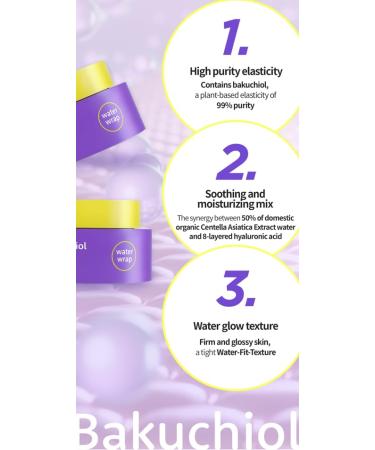 CHARMZONE Bakuchiol WaterWrap Tension Cream - Pore Refining & Tightening | 99% Pure Bakuchiol & 8-Layer Hyaluronic Acid | 1.69 oz - Best Retinol Alternative for Glowing Skin - Buy Online on GoSupps.com