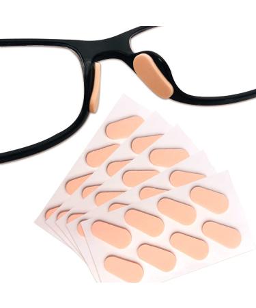 Festful Eyeglass Nose Pads,20 Pairs of Soft Foam Nose Pads Cushion for Glasses, Eyeglasses, Sunglasses, (Drop-shaped/16 * 8mm) (Black) Skin Color