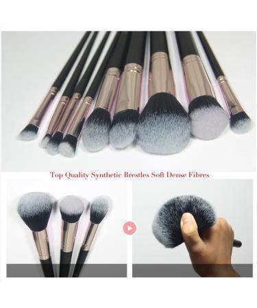 16-Piece Makeup Brush Set with Travel Bag | Foundation Eyeshadow Blending & Full Face Brushes for Flawless Makeup - Buy Online on GoSupps.com