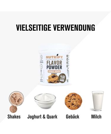  Nutrify NUTRIFY Cookie Dough Flavour Powder 3 x 150 g Low Calorie High Fiber Only 5.81 Kcal Per Serving for Sweetening Cooking and Refining Foods - Buy Online on GoSupps.com
