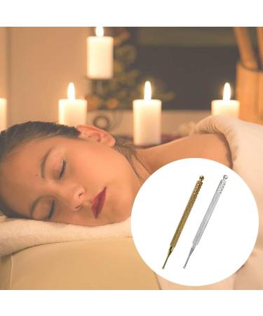 Acupuncture Pen Set - 2 Pieces Acupressure Massage Pens - Meridian Pencil & Stick - 10cm Length 2/5mm Ball - Silver & Brass - Buy Online on GoSupps.com