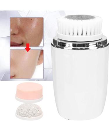 Electric Face Cleaner 3 Gears Adjustment Deeply Remove Dirt Soft Hair Brush Sponge Brush Pumice Brush Rechargeable with Storage Cover for Bathroom - Buy Online on GoSupps.com