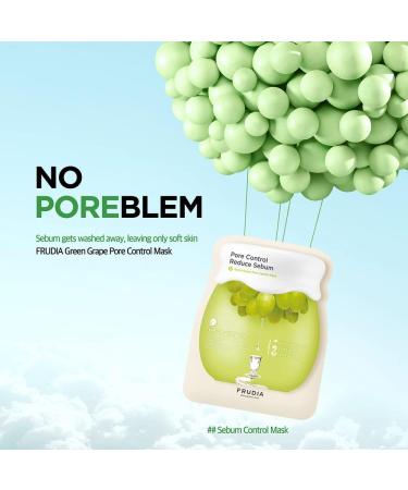 FRUDIA Green Grape Control facial mask green grape extract with vitamin E Pore cleanser Controls excess sebo Moisturizing and soothing - Buy Online on GoSupps.com