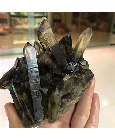 1pc Natural Rock Smoky Quartz Cluster Crystals Stones Home Decoration 200-300g Full of Texture - Buy Online on GoSupps.com