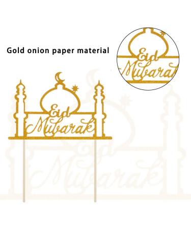 8 Pcs Eid Mubarak Cake Topper Glitter Paper Star Moon Birthday Cupcake Toppers Muslim Mubarak Glitter Cake Decorations Eid Mubarak Glitter Cupcake Topper Pick for Birthday Party - Buy Online on GoSupps.com