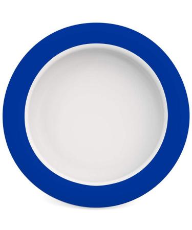 Ornamin Plate with Sloped Base 20 cm Blue Melamine (model 902) | eating aid melamine non-slip plate plate guard