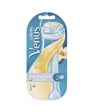 Venus Comfortglide Vanilla Ladies Razor + 1 Razor Blade No Shaving Cream Required OFFICIAL