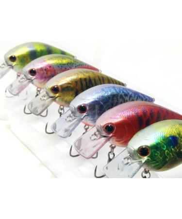 wLure Minnow Crankbait for Bass Fishing Bass Lure Jerkbait Fishing Lure HC25KB3 with Tackle Box