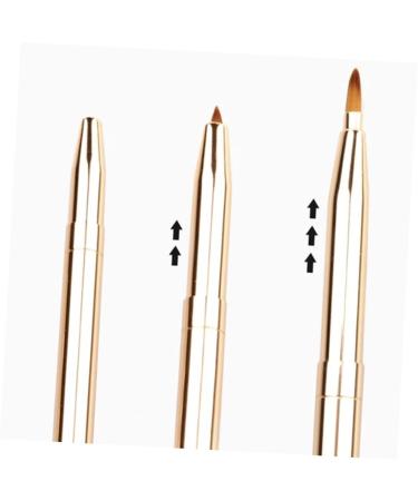 DOITOOL Retractable Lipstick Brush Make up Retractable Lipbrush Dual End Lip Brush Cosmetic Kit Lip Gloss Makeup Brush Double-ended Lip Brush Concealer Brush Printable