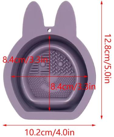 Qxiao Foldable Silicone Makeup Brush Cleaner Mat Or Bowl Portable Cleaning Tool For Brushes Powder Puffs And Sponges Travel Friendly Makeup Brush Cleaner Mat Foldable Makeup Brush Cleaning Bowl Grey A - Buy Online on GoSupps.com