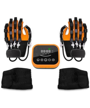 Rehabilitation Robot Gloves Finger Training Gloves Stroke Hemiplegia Rehabilitation Training Equipment Finger Training Rehab Orthotics Long-Term Relief Finger Cramps Medium yellow