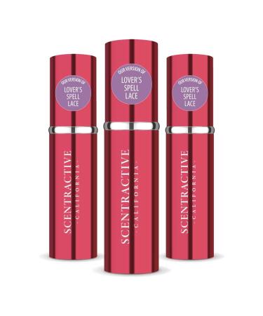 CA Perfume Impression of Victoria S. Lover s Spell Lace For Women Replica Version Fragrance Dupes Concentrated Long Lasting Eau de Parfum Spray Refillable Atomizer Bottle 0.17 Fl Oz/5ml-X3 VICTORIA S. LOVER S SPELL LACE IMPRESSION 0.51 Fl Oz (Pack of 1)