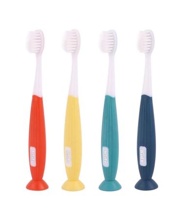 TOYANDONA 4Pcs Kids Toothbrush Teeth Cleaning Brush Children Oral Care Manual Toothbrush Baby Training Toothbrush for 3-6 Years Old Kids Mixed Color 12.6X2CM