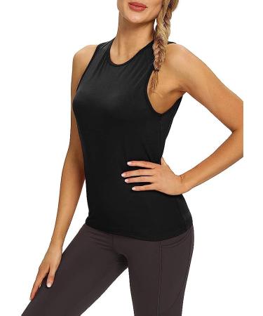 Mippo Open Back Yoga Tank Top for Women - Black, Large | Athletic Workout Clothes - Buy Online on GoSupps.com