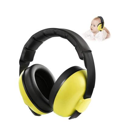 YANKUIRUI Baby Ear Defenders Noise Cancelling Headphones Ear Protection Adjustable Earmuff For Age 3 months To 3 Years At Firework Concert Cinema Yellow