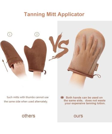 Celecily Fake Tan Mitt Applicator Set - Self Tanning Mitt with Velvet Mitten for Face and Back, Reusable Tanning Glove for Self Tanner - HU - Buy Online on GoSupps.com