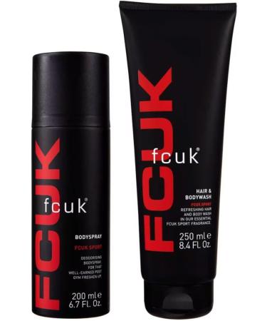 FCUK French Connection Heavyweight Wash bag inc FCUK Sport Body Spray & Wash - Buy Online on GoSupps.com