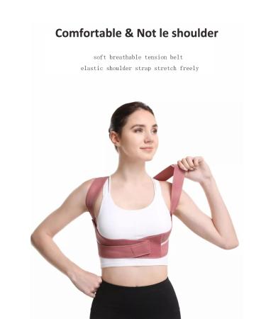Back Brace for Women - Posture Corrector for Pain Relief | Comfortable Adjustable Under Clothes | Large Size L (145-190LB) - Pink - Buy Online on GoSupps.com