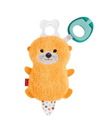 Fisher-Price Clipimals Otter Pacifier with Clothes Clip Orange Washable